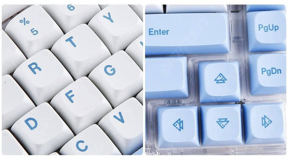 133 Keys XDA Profile Ocean Whale Theme PBT Keycaps - Keebookeys