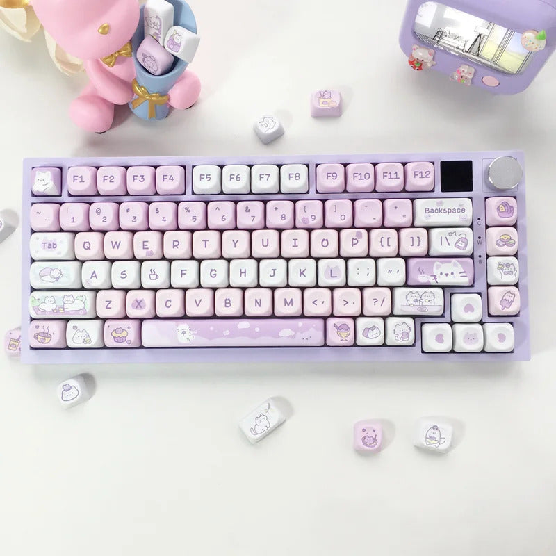 95 Keys Sweet Zoo Series MOA Profile PBT Keycaps - Keebookeys