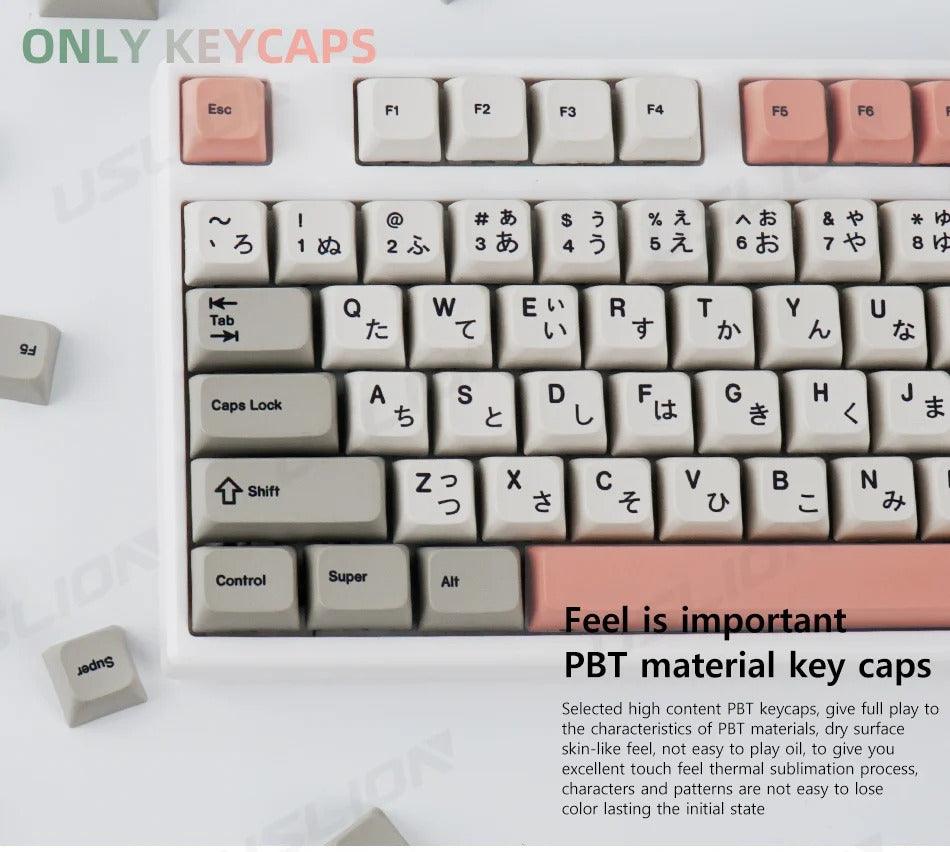 138 Keys Retro Cherry Profile Keycaps - Keebookeys