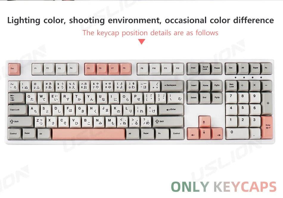 138 Keys Retro Cherry Profile Keycaps - Keebookeys