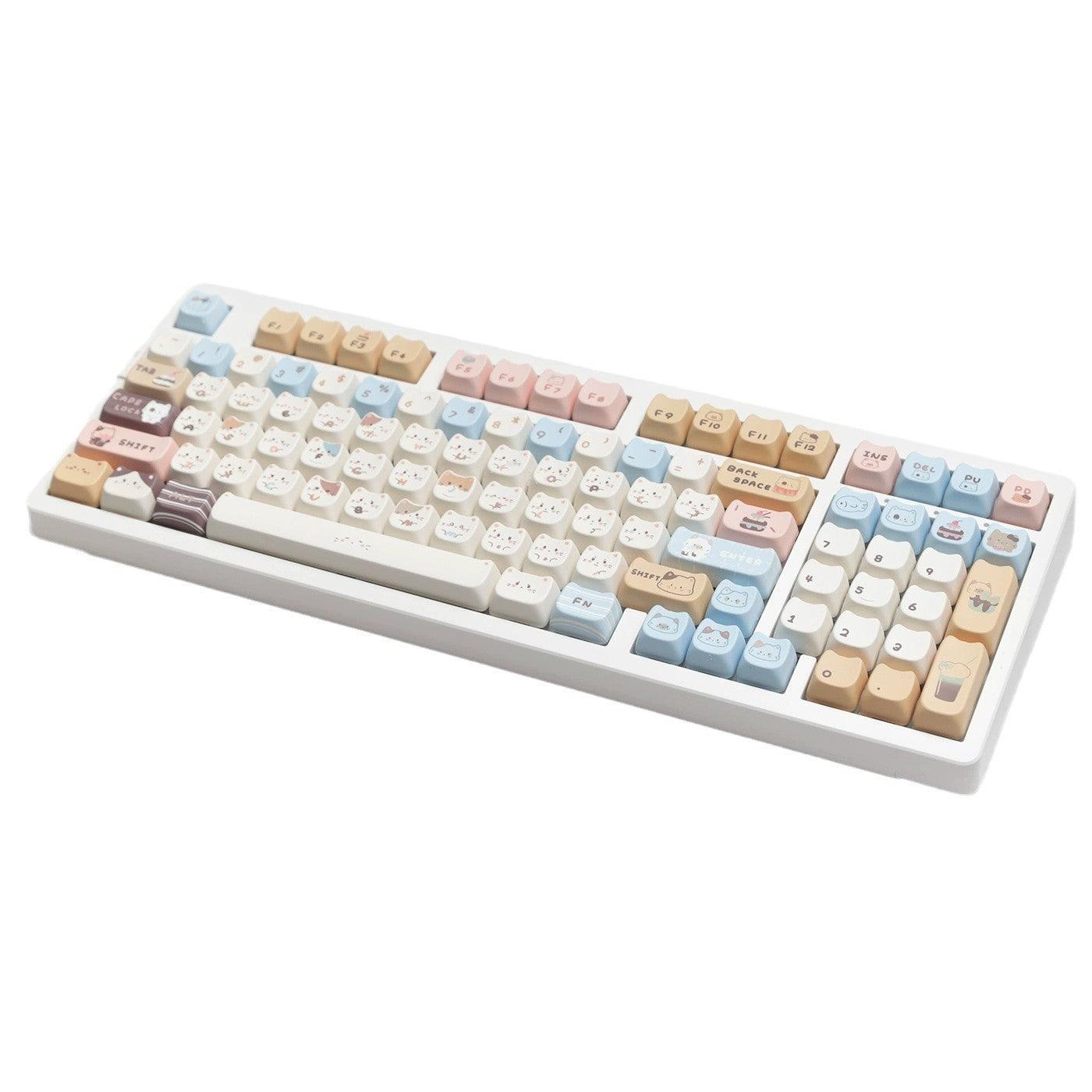 MOA Profile Sea Salt Cat PBT Keycaps - Keebookeys