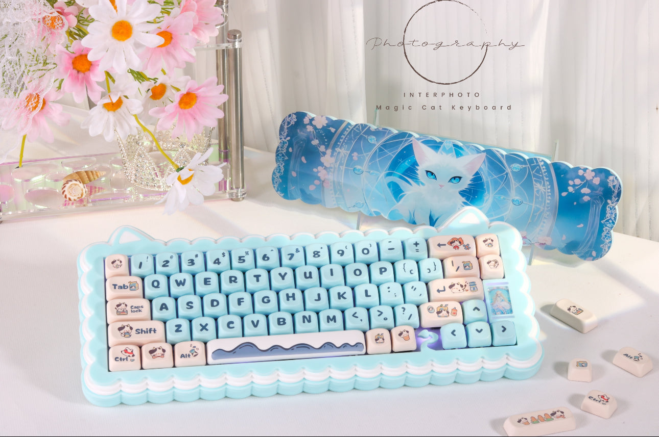 Magic Cat 68 Keyboard Kit With Wrist Rest