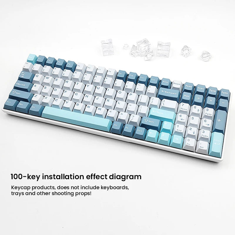126 Keys Cherry Profile Minimalist PBT Keycaps - Keebookeys