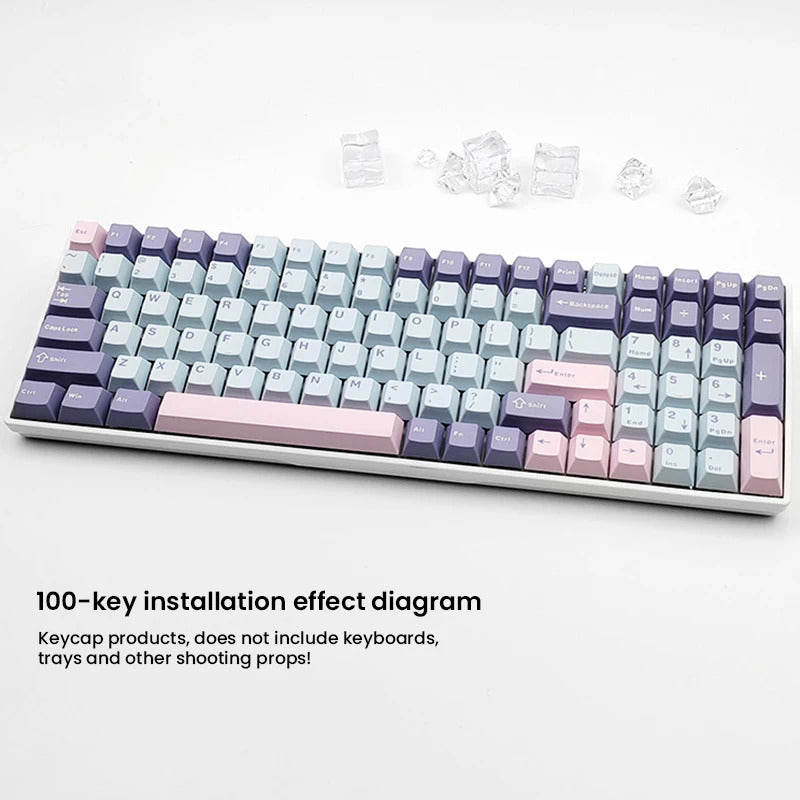 126 Keys Cherry Profile Minimalist PBT Keycaps - Keebookeys