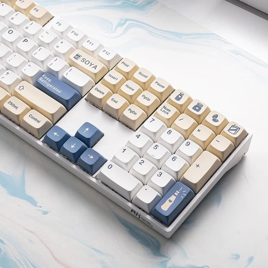 XDA Profile Soymilk Theme Keycaps - Keebookeys