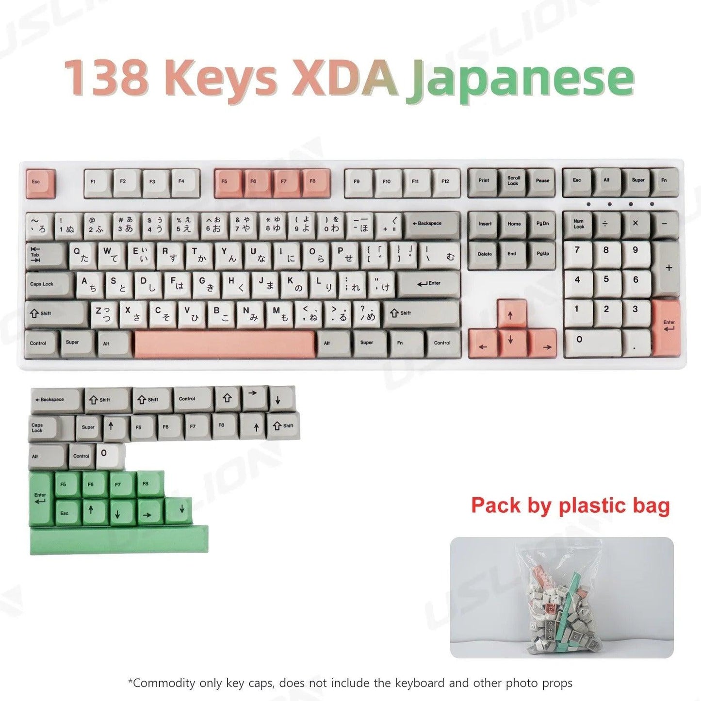 138 Keys Retro Cherry Profile Keycaps - Keebookeys