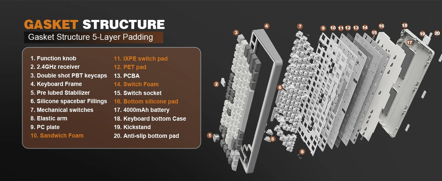 YUNZII B75 PRO Mechanical Keyboard - Keebookeys
