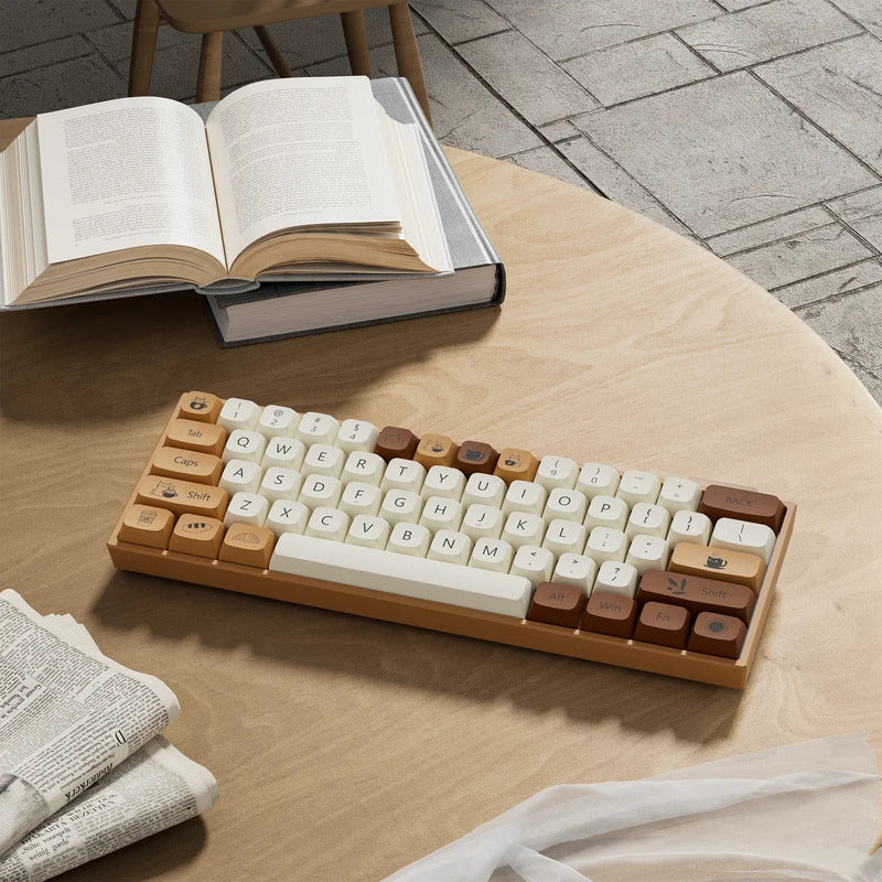 XDA Profile 143 Keys Coffee Cat PBT Keycaps - Keebookeys