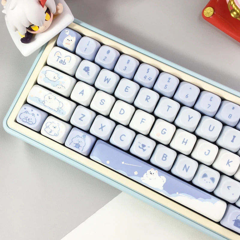 MOA Profile Samoyed Dogs PBT Keycaps - Keebookeys
