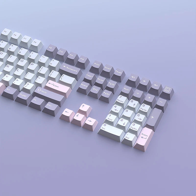 126 Keys Cherry Profile Minimalist PBT Keycaps - Keebookeys