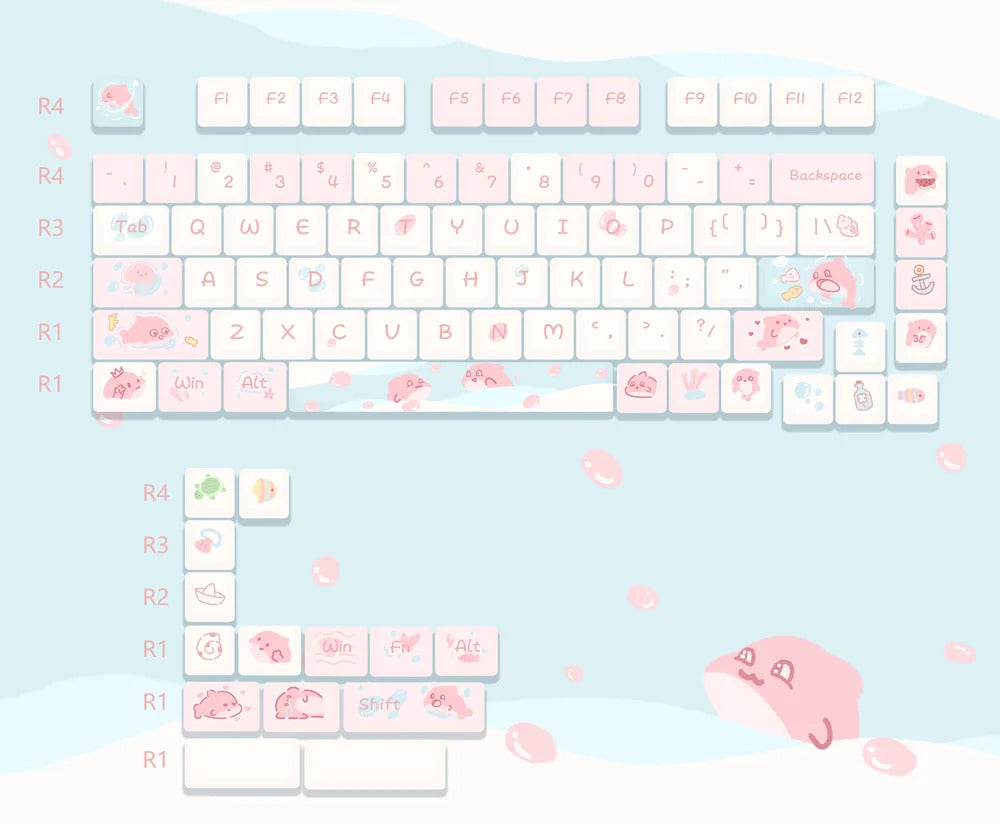 95 Keys Cherry Profile Sweet Zoo Series II PBT Keycaps - Keebookeys