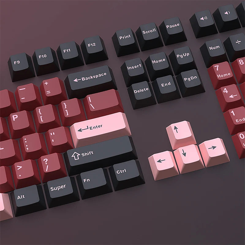 126 Keys Cherry Profile Minimalist PBT Keycaps - Keebookeys