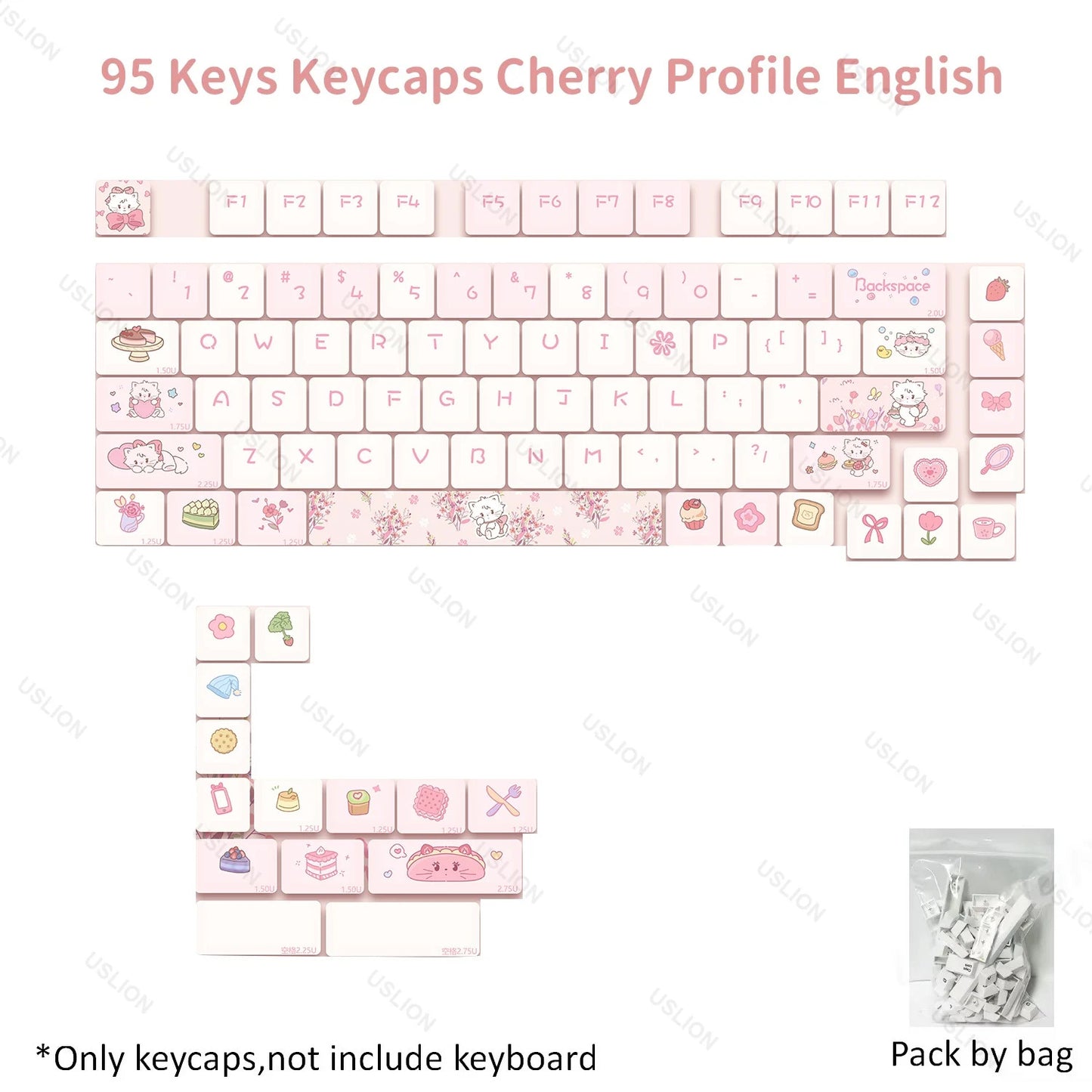 95 Keys Cherry Profile Sweet Zoo Series II PBT Keycaps - Keebookeys