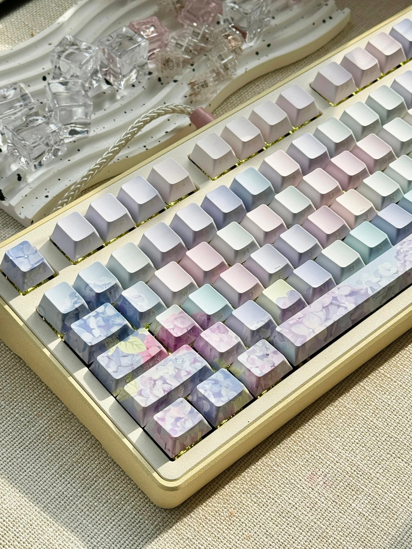 130 Keys Cherry Profile Endless Summer Theme PBT Keycaps - Keebookeys