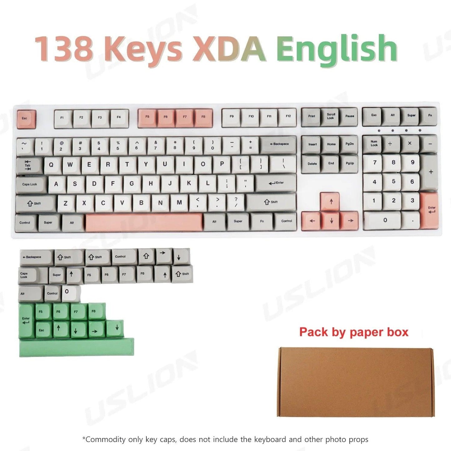 138 Keys Retro Cherry Profile Keycaps - Keebookeys