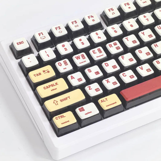 116 Keys ASA Profile Retro Style Pudding Keycaps - Keebookeys
