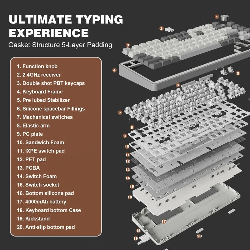 YUNZII B75 PRO Mechanical Keyboard - Keebookeys
