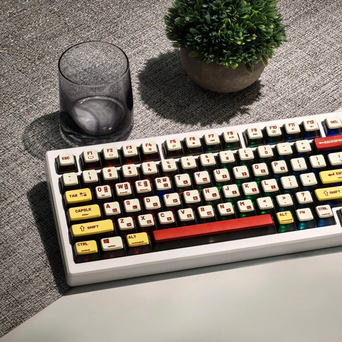 116 Keys ASA Profile Retro Style Pudding Keycaps - Keebookeys