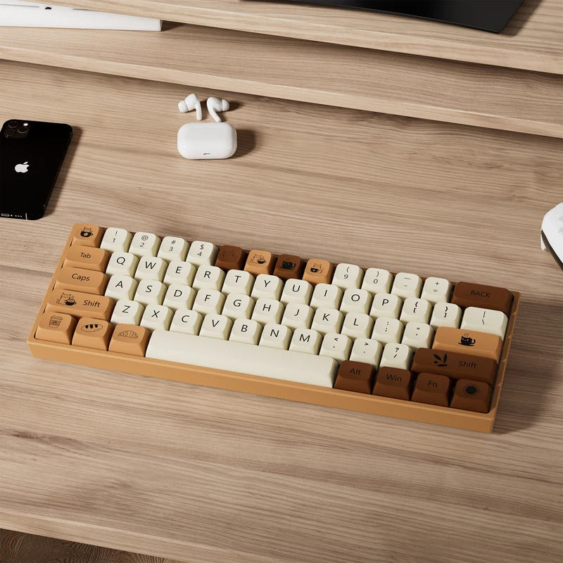 XDA Profile 143 Keys Coffee Cat PBT Keycaps - Keebookeys