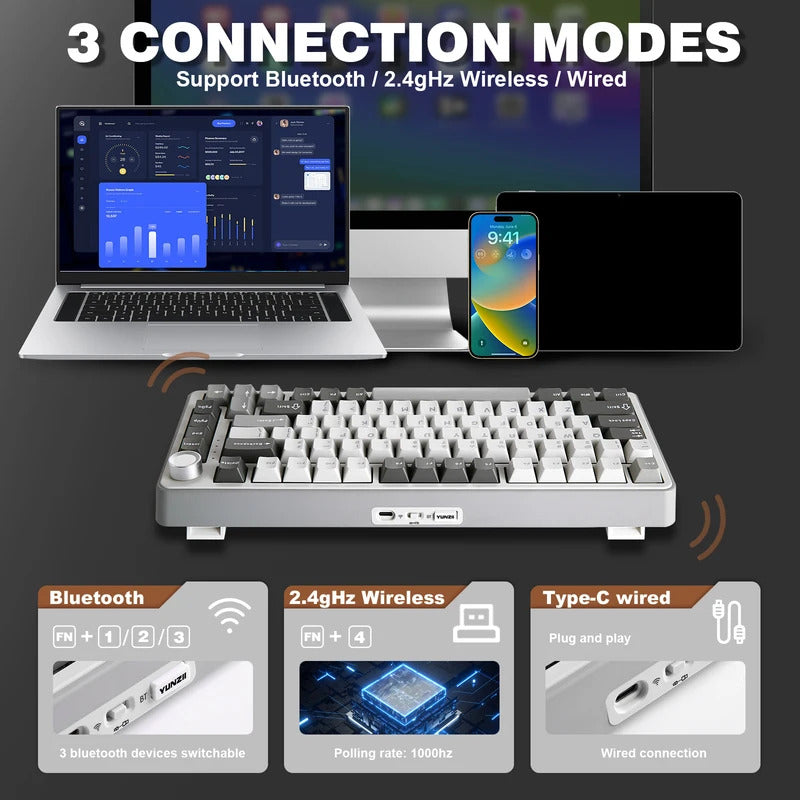 YUNZII B75 PRO Mechanical Keyboard - Keebookeys