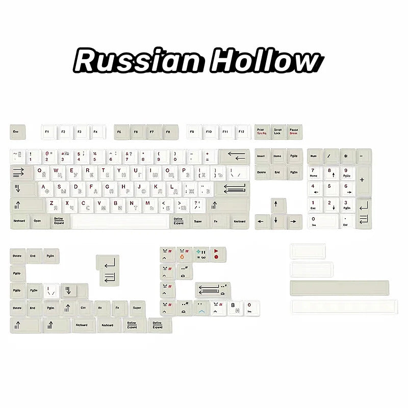 145 Keys Cherry Profile Material Texture Simple Theme Keycap - Keebookeys