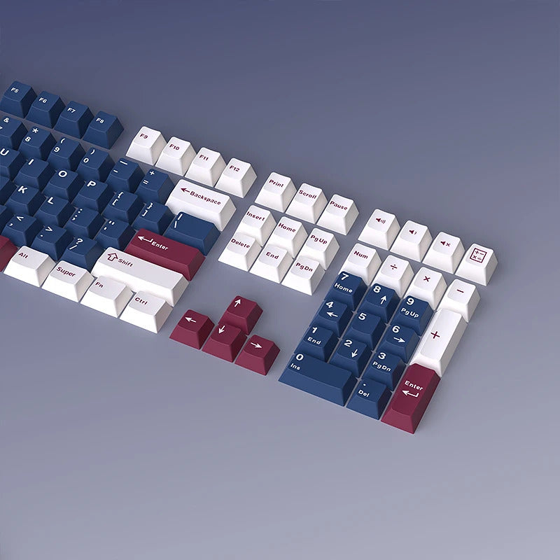 126 Keys Cherry Profile Minimalist PBT Keycaps - Keebookeys