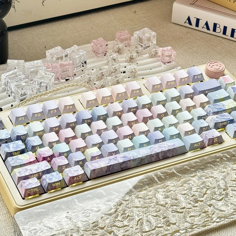 130 Keys Cherry Profile Endless Summer Theme PBT Keycaps - Keebookeys