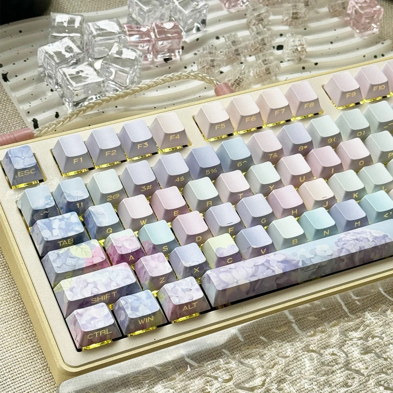 130 Keys Cherry Profile Endless Summer Theme PBT Keycaps - Keebookeys