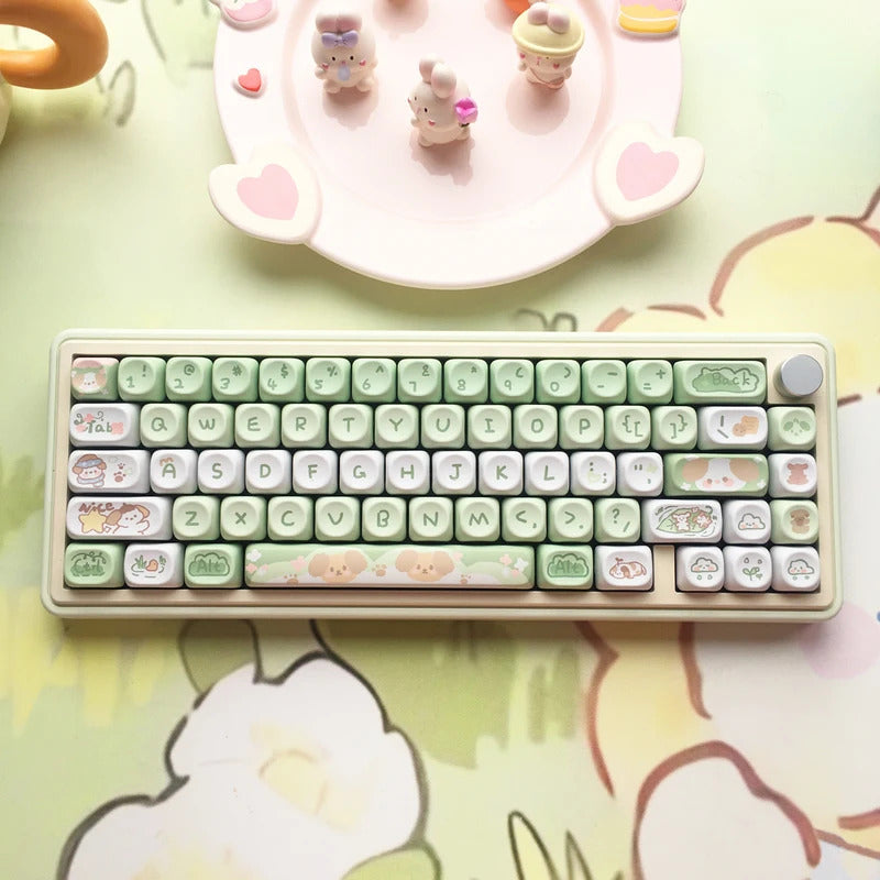 95 Keys Sweet Zoo Series MOA Profile PBT Keycaps - Keebookeys
