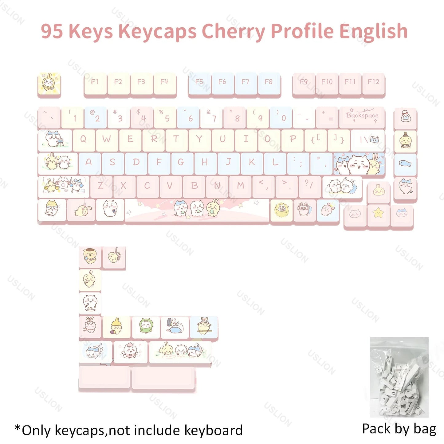 95 Keys Cherry Profile Sweet Zoo Series II PBT Keycaps - Keebookeys