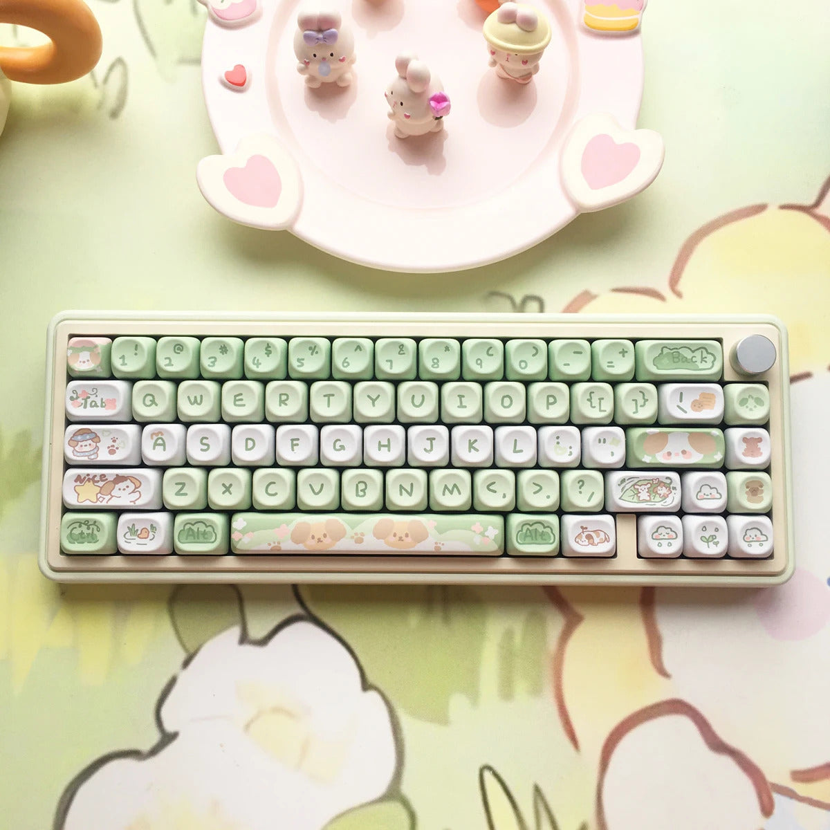 95 Keys Sweet Zoo Series MOA Profile PBT Keycaps - Keebookeys
