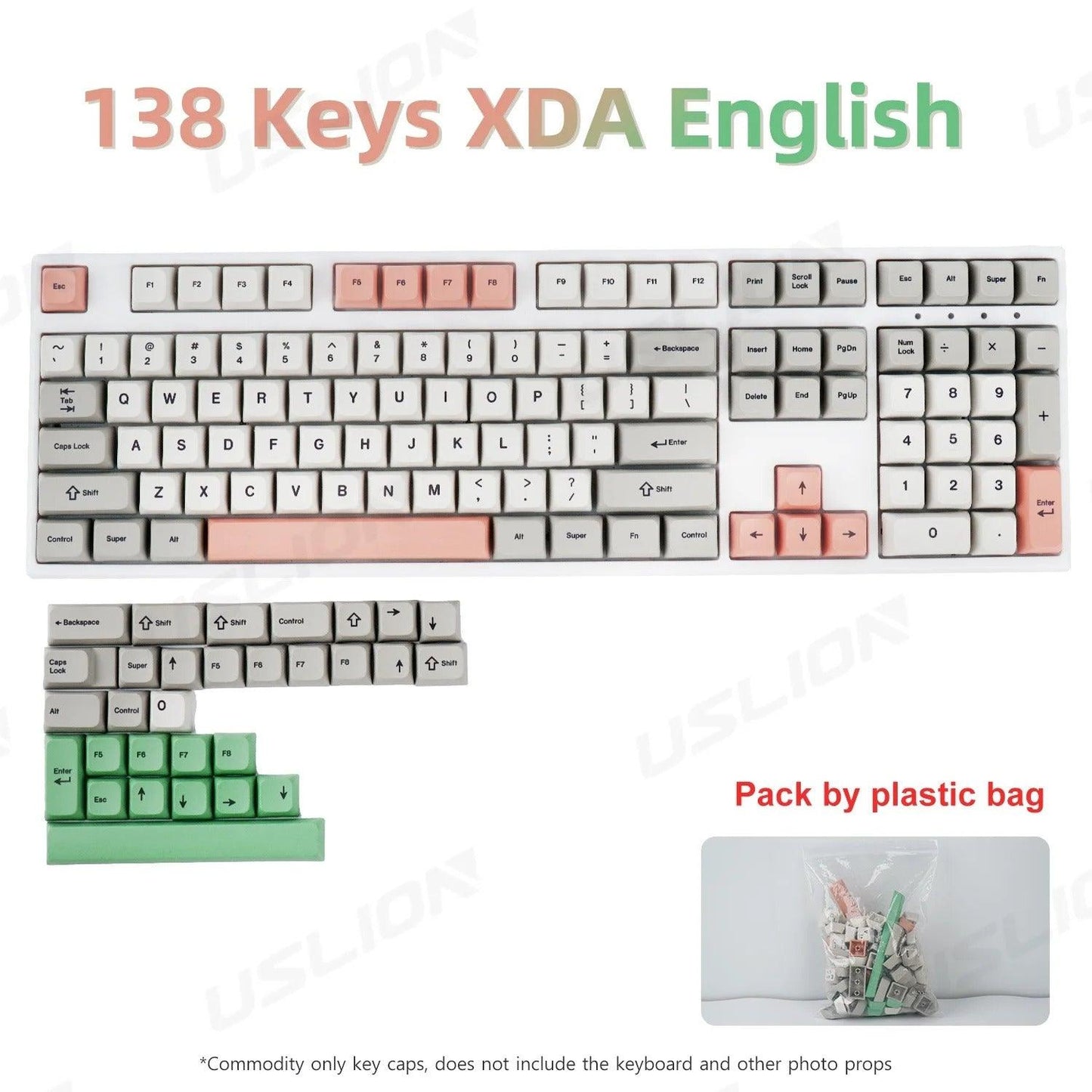 138 Keys Retro Cherry Profile Keycaps - Keebookeys