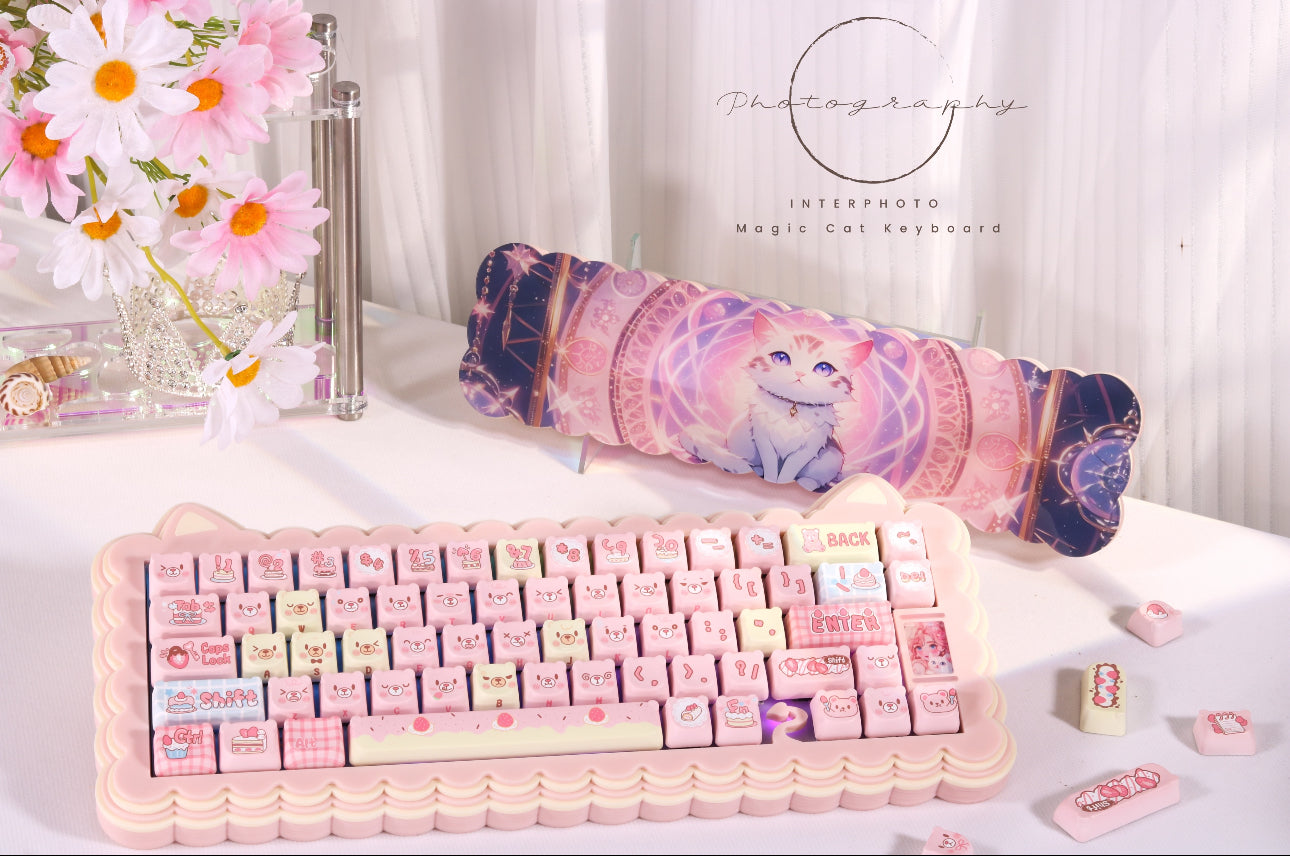Magic Cat 68 Keyboard Kit With Wrist Rest