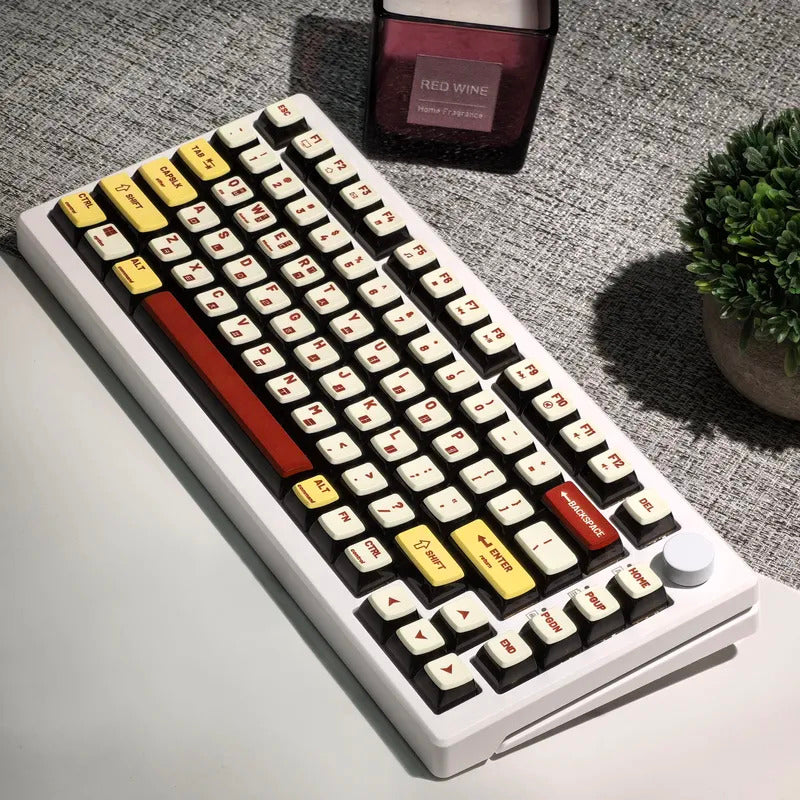 116 Keys ASA Profile Retro Style Pudding Keycaps - Keebookeys