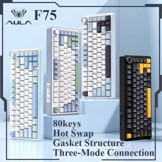 AULA F75 Wireless Mechanical Keyboard - Keebookeys