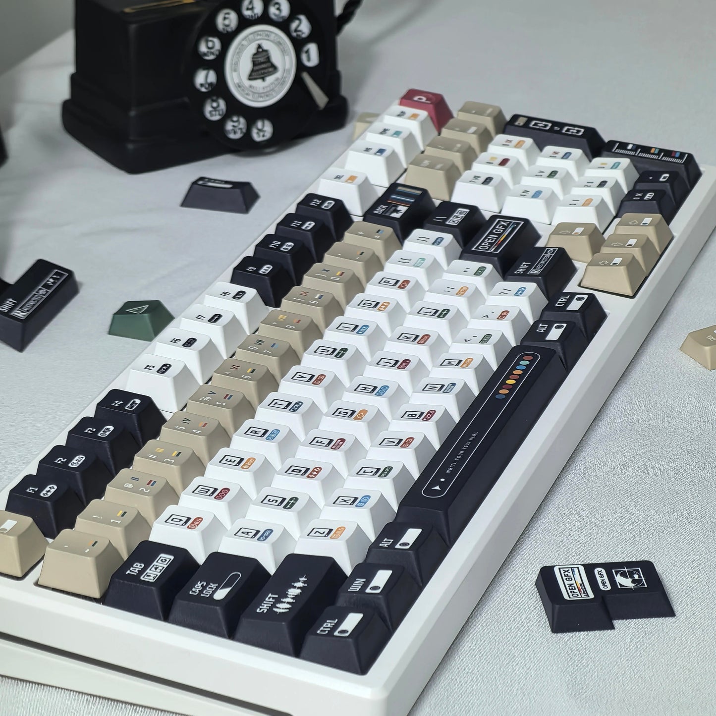 135 Keys Cherry Profile Maximalism Theme PBT Keycap Set - Keebookeys