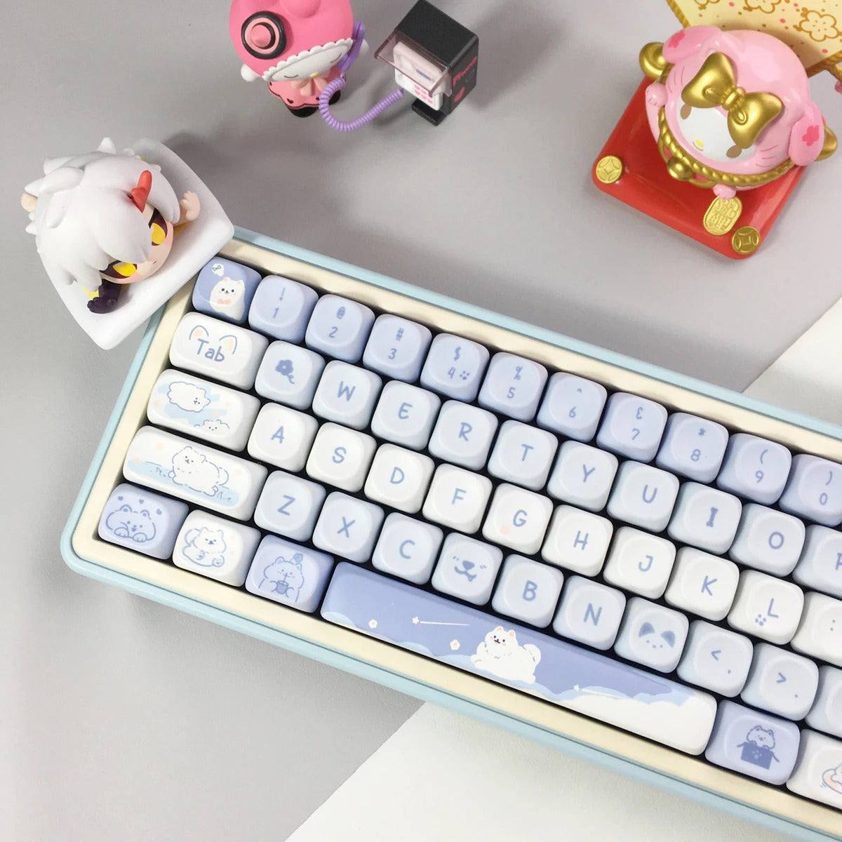 MOA Profile Samoyed Dogs PBT Keycaps - Keebookeys