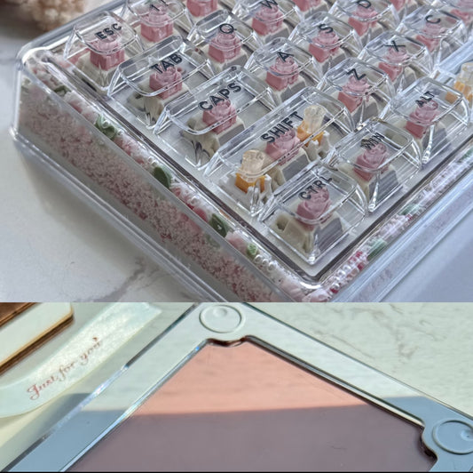 Preserved Flowers Themed Custom Keyboard - Keebookeys
