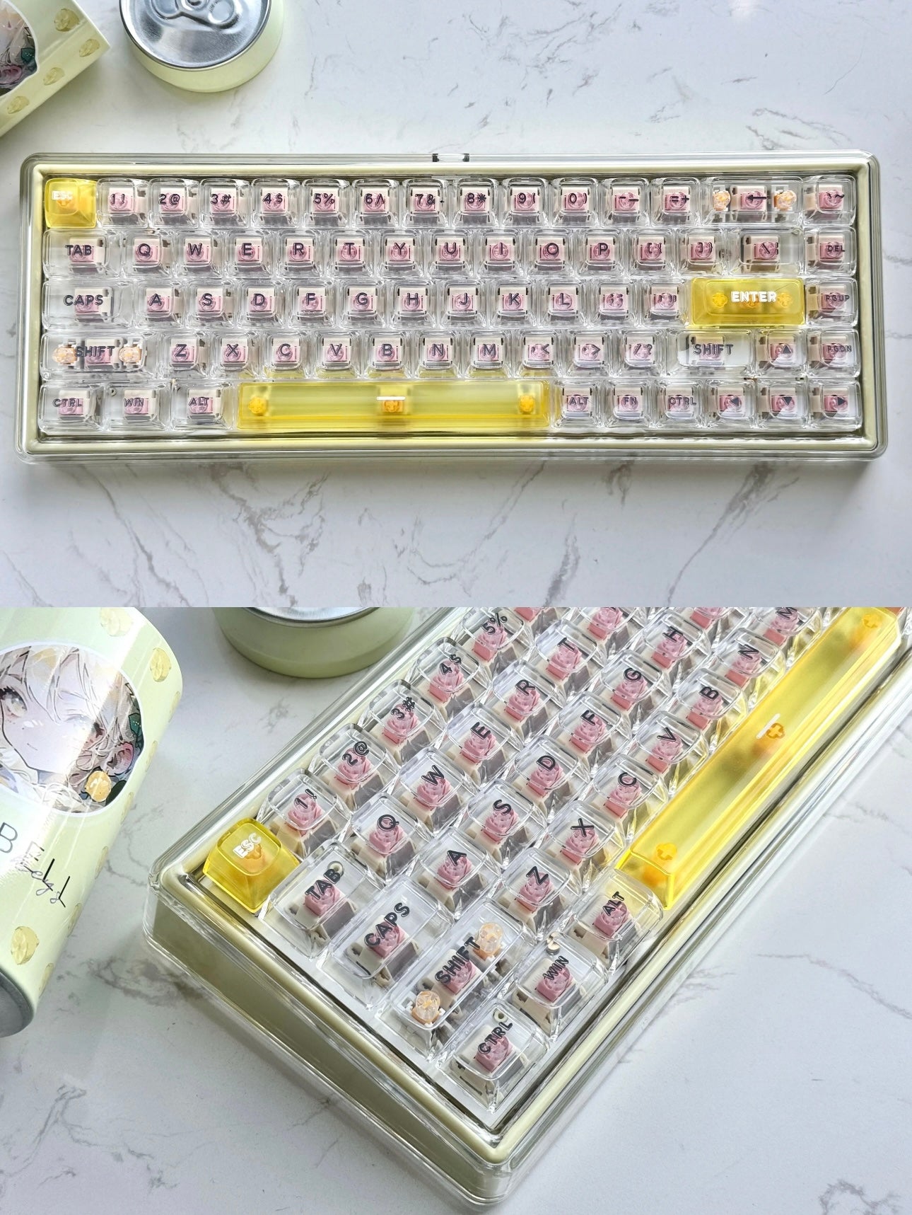 Lemon Soda Custom Keyboard/Base 68 - Keebookeys