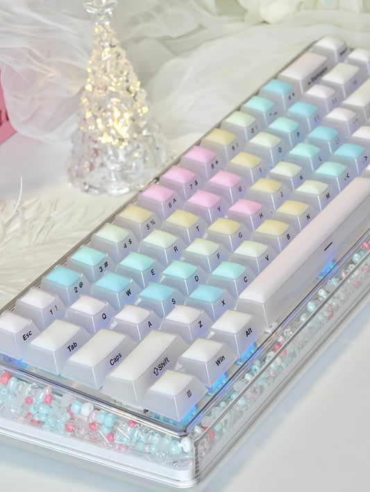 Rainbow Jelly Limited Edition Keyboard/ Base 68 - Keebookeys