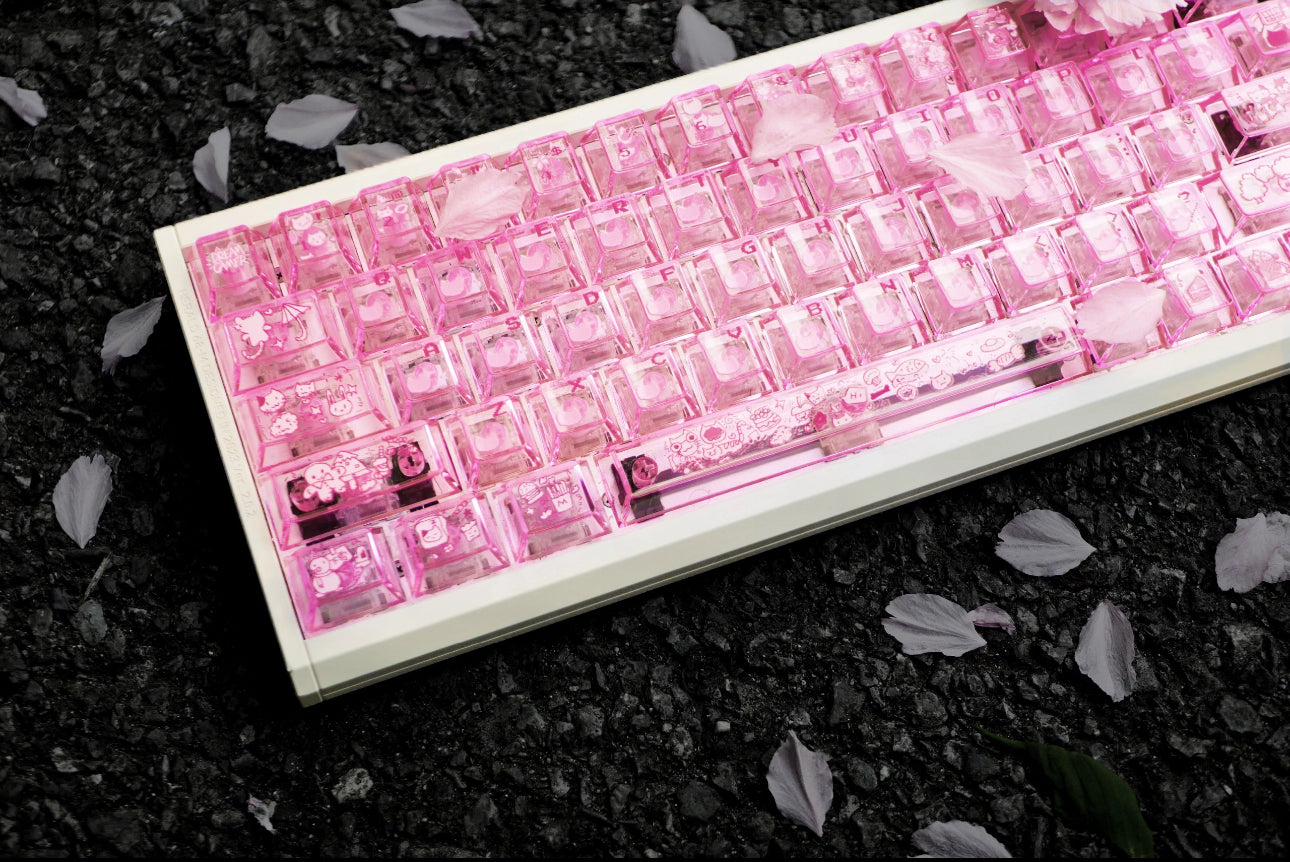 Sakura Pink Cat Keycaps
