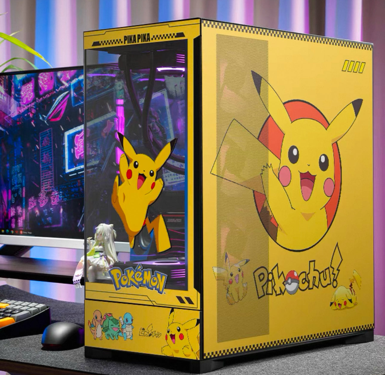 Pre order Kawaii pikachu ATX Pc Case
