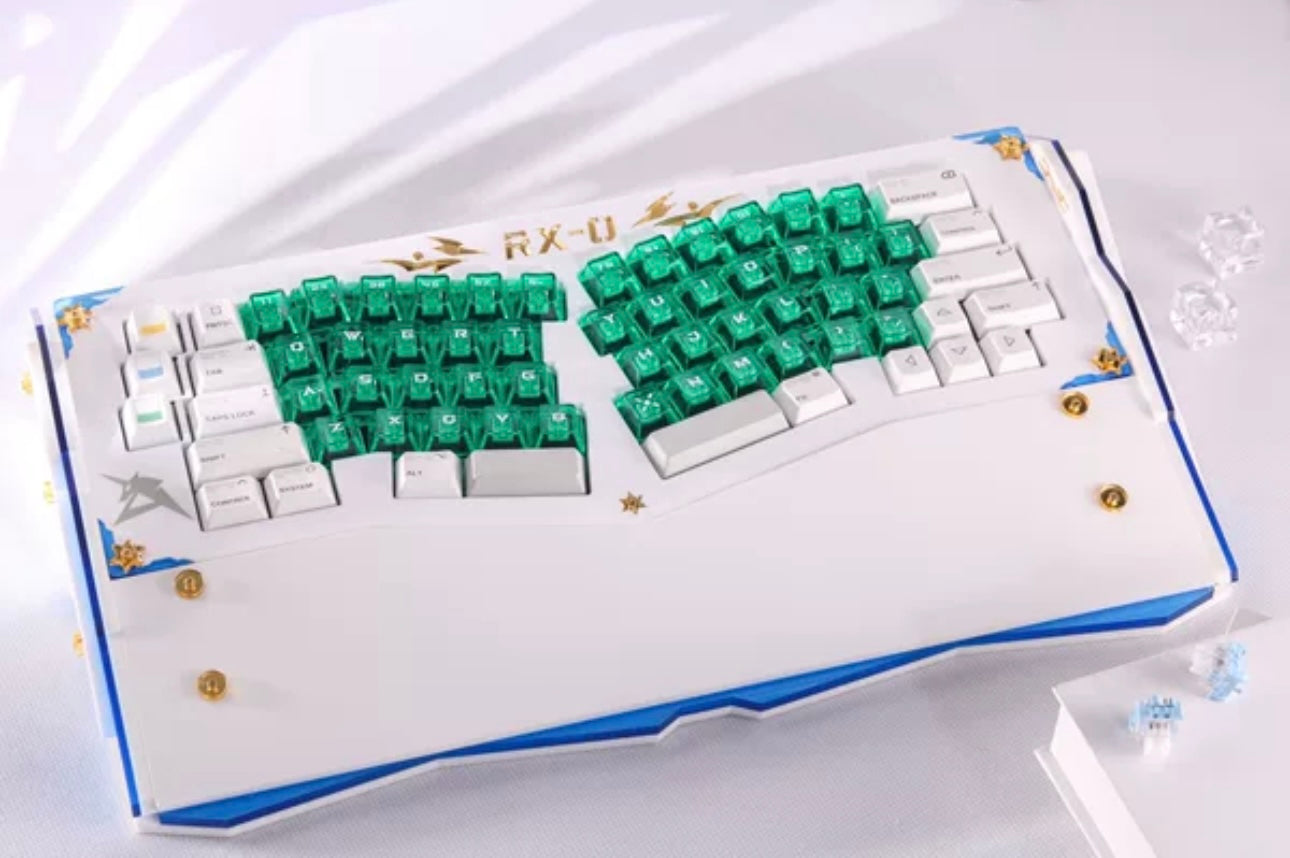 Zuoer Spring Ergonomic Alice Acrylic Keyboard V1 - Keebookeys