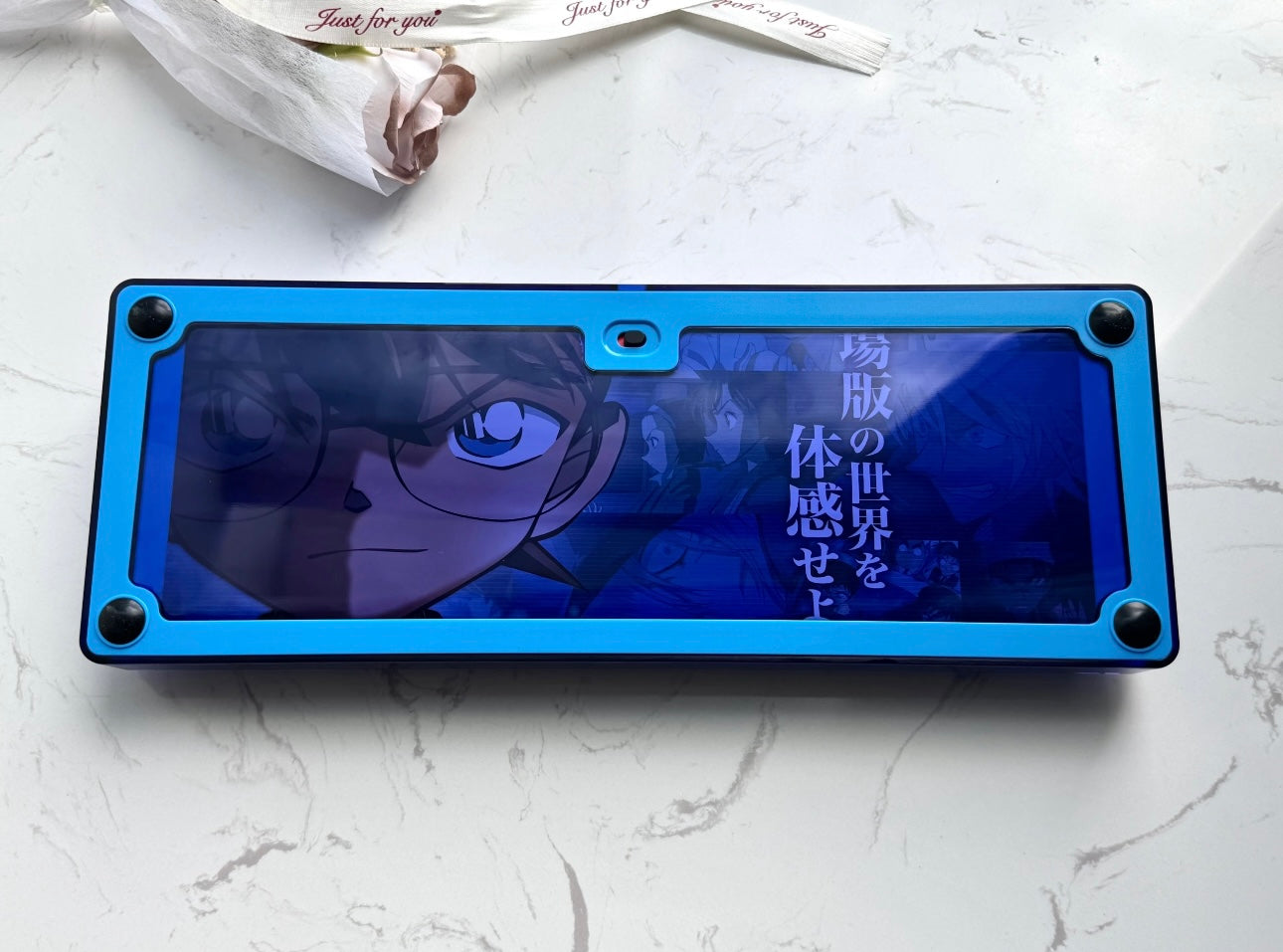 Detective Conan Themed Custom Keyboard Blue/Base 68 - Keebookeys
