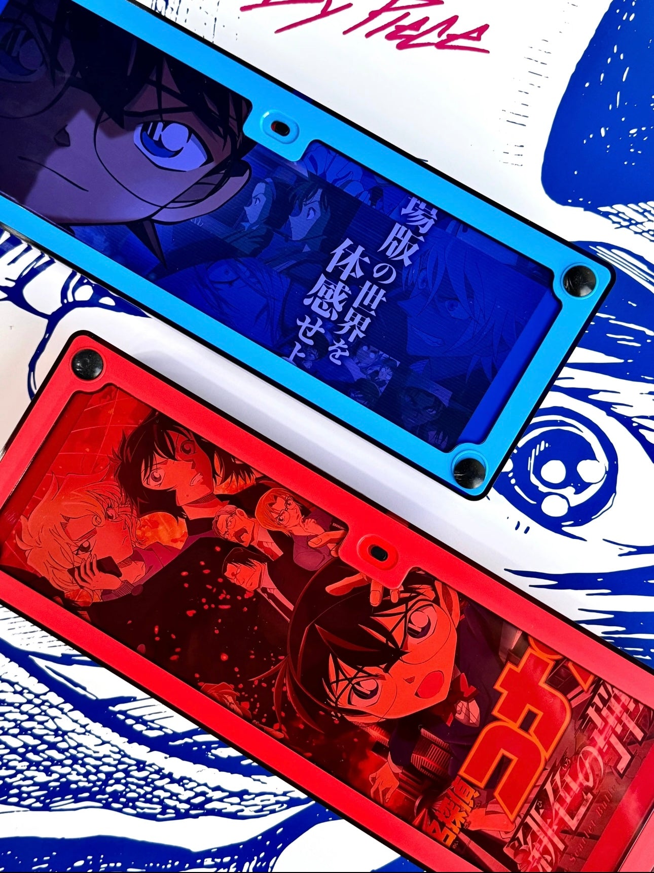 Detective Conan Themed Custom Keyboard Red /Base 68 - Keebookeys