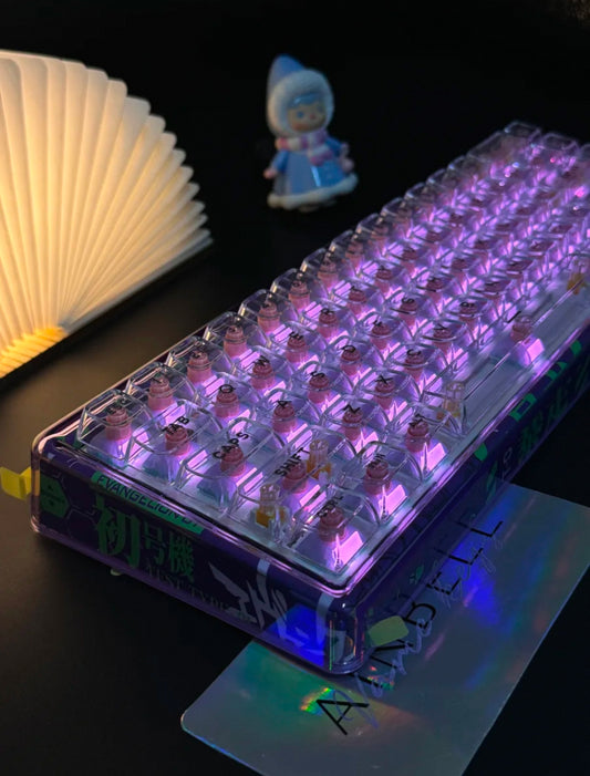 EVANGELION-02 Themed Custom Keyboard /Base 68 - Keebookeys
