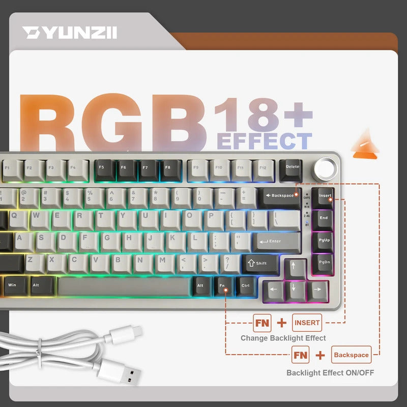 YUNZII B75 PRO Mechanical Keyboard - Keebookeys