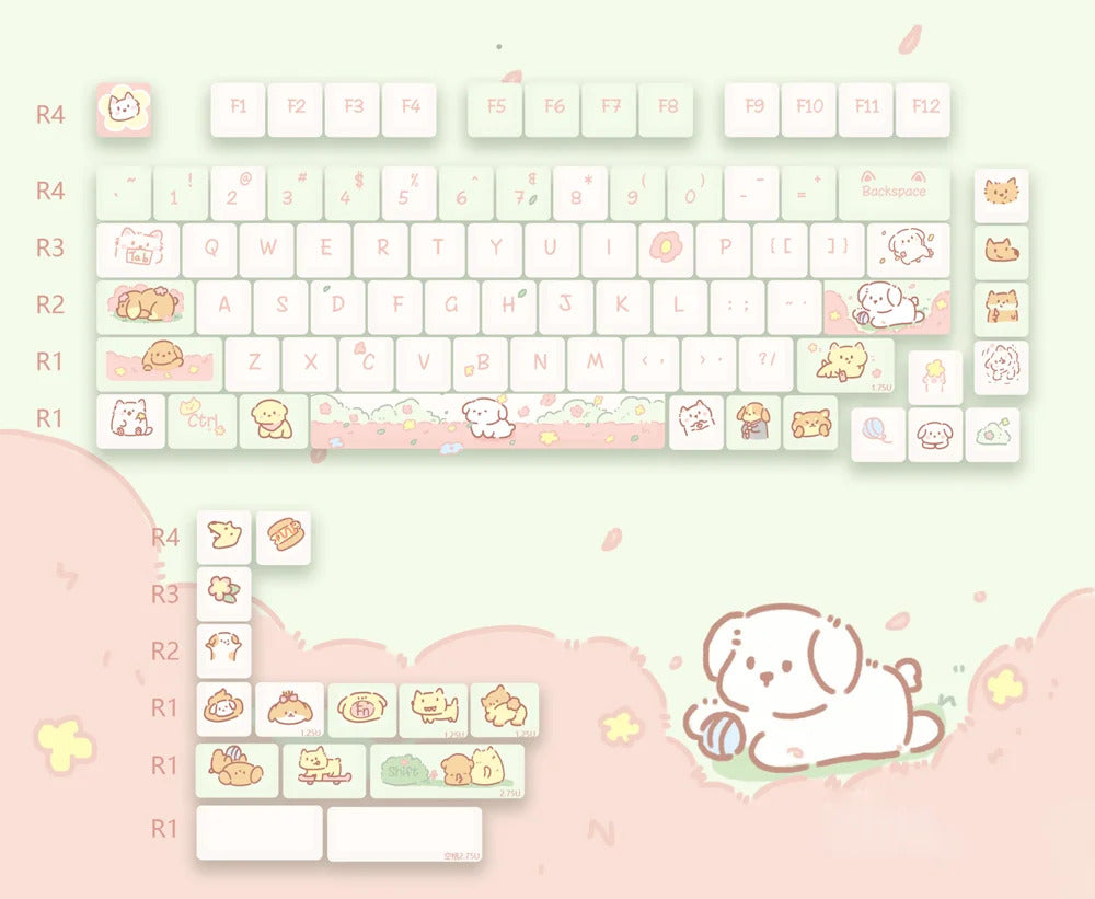 95 Keys Cherry Profile Sweet Zoo Series II PBT Keycaps - Keebookeys