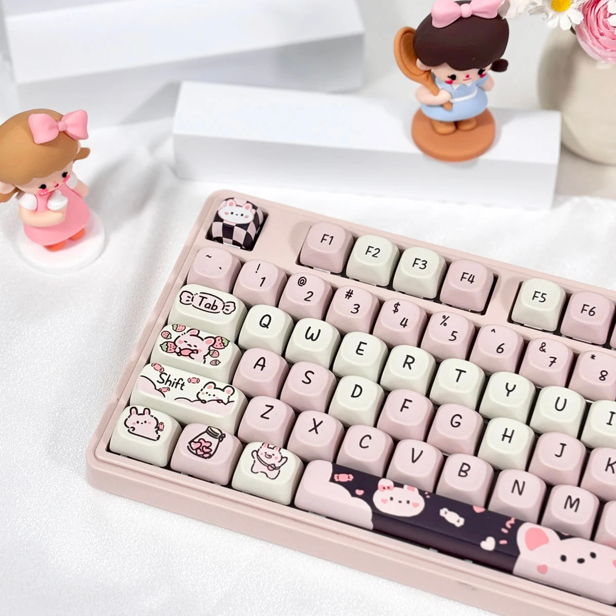 95 Keys Sweet Zoo Series MOA Profile PBT Keycaps - Keebookeys
