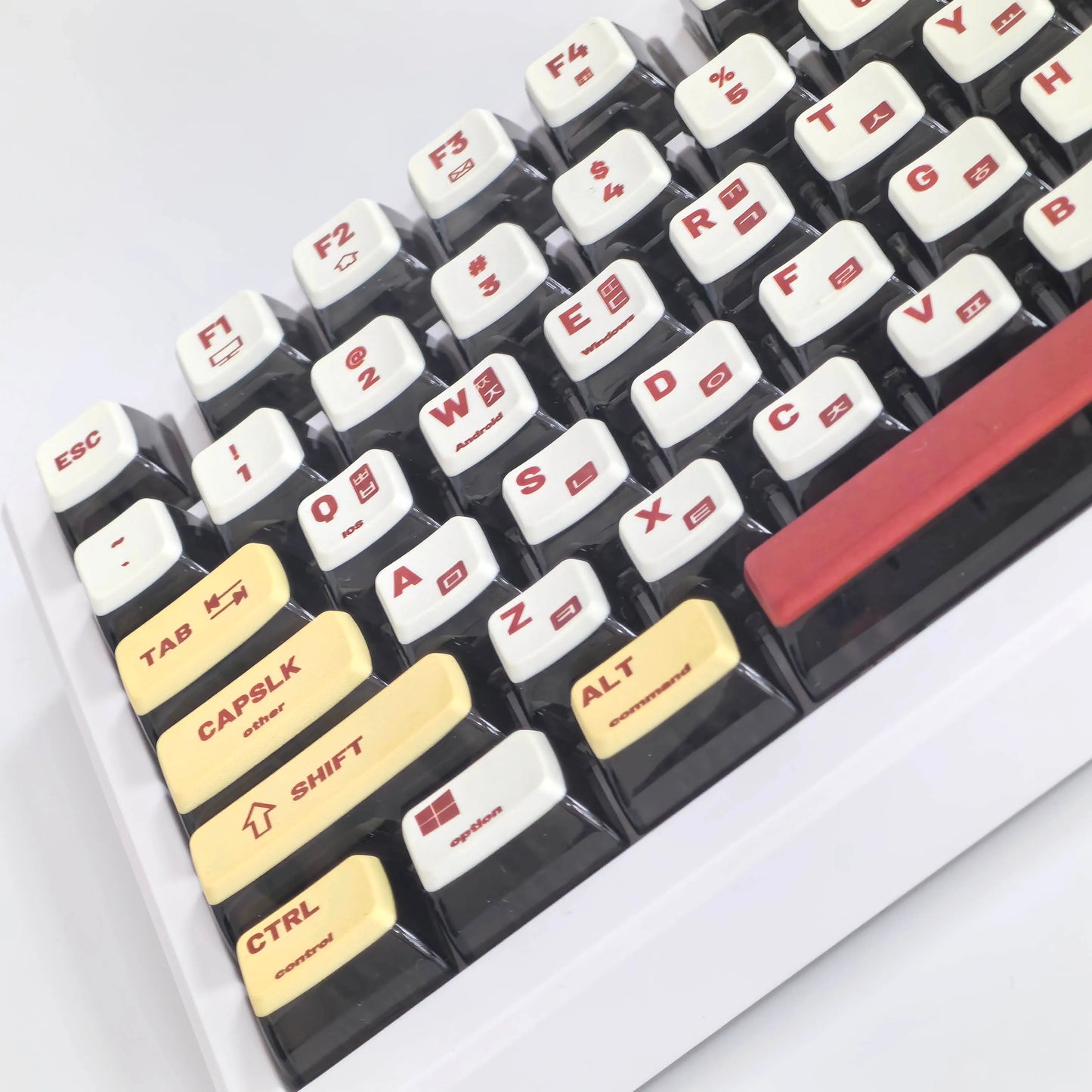 116 Keys ASA Profile Retro Style Pudding Keycaps - Keebookeys